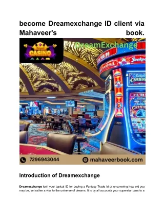 become Dreamexchange ID client via Mahaveer's book.