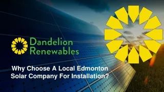 why choose a local edmonton solar company