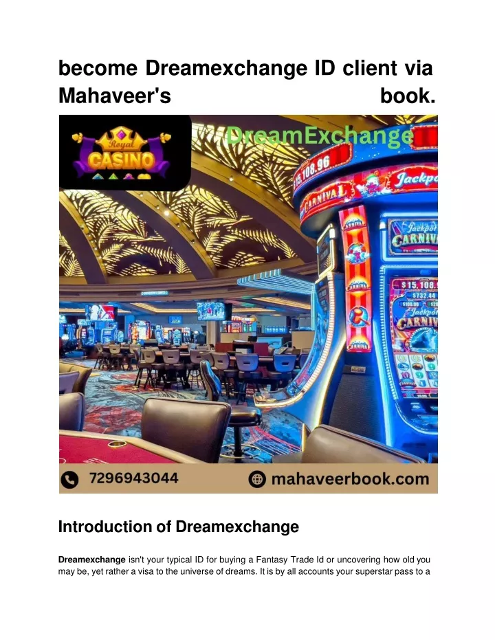 become dreamexchange id client via mahaveer s book