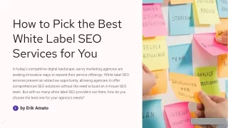 How to Pick the Best White Label SEO Services for You