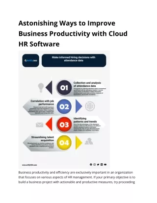 Astonishing Ways to Improve Business Productivity with Cloud HR Software