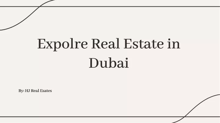 expolre real estate in dubai dubai