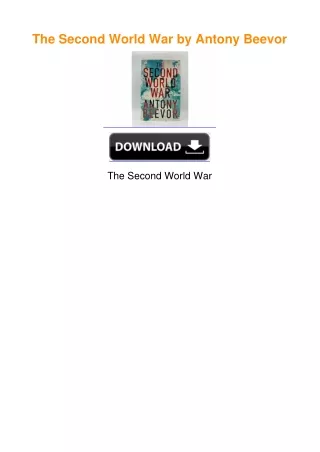 The Second World War by Antony Beevor