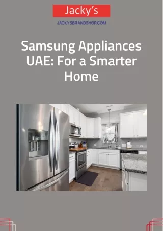 Samsung Appliances UAE For a Smarter Home - Jackys Brand Shop