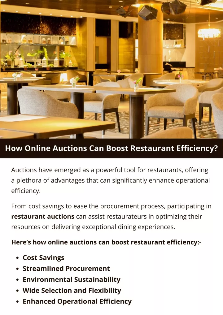 how online auctions can boost restaurant