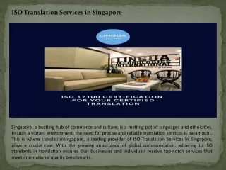 ISO Translation in Singapore