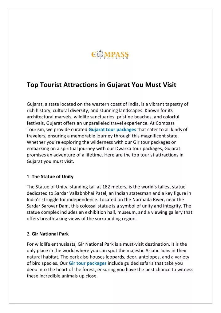 top tourist attractions in gujarat you must visit