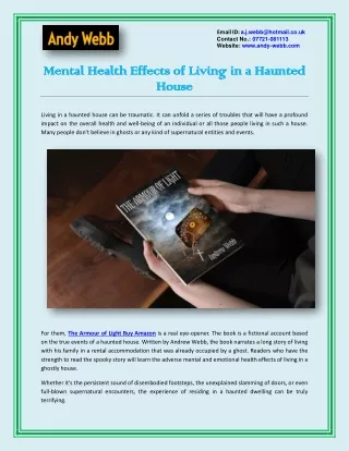 The Impact of Living in a Haunted House on Mental Health