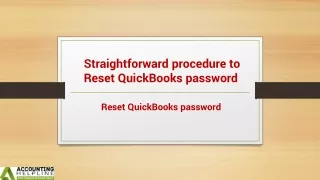 Change QuickBooks Password: Simple steps here