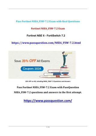 Fortinet NSE6_FSW-7.2 Practice Test Questions