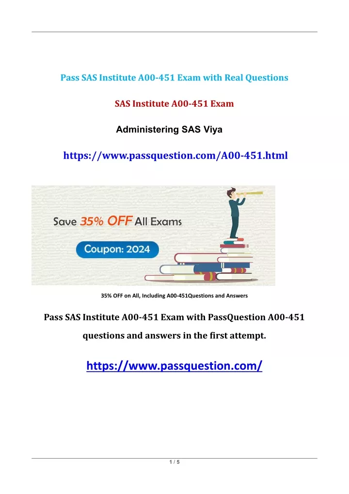 pass sas institute a00 451 exam with real