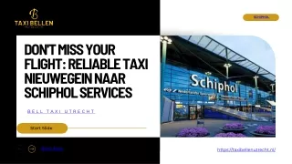 Don't Miss Your Flight: Reliable Taxi Nieuwegein naar Schiphol Services