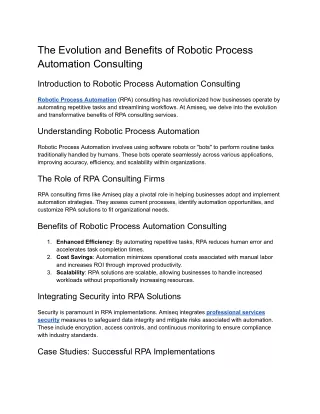 Embracing Efficiency: Robotic Process Automation at Amiseq