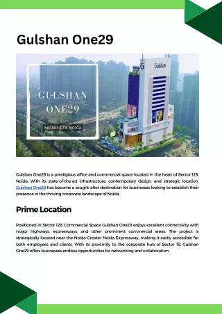 Gulshan One29 Office And Commercial Space