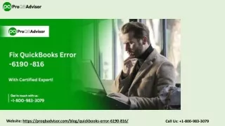 Troubleshooting Fix QuickBooks Error 6189 816