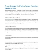 Proven Strategies for Effective Relapse Prevention Planning in 2024 - slide 1