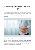 Jorge Marques Moura — Improving Gut Health Signs & Tips - slide 1