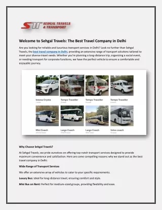Best Travel Company in Delhi