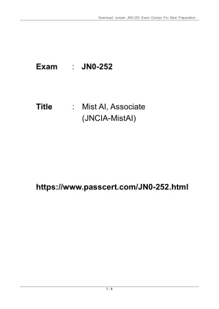 download juniper jn0 252 exam dumps for best