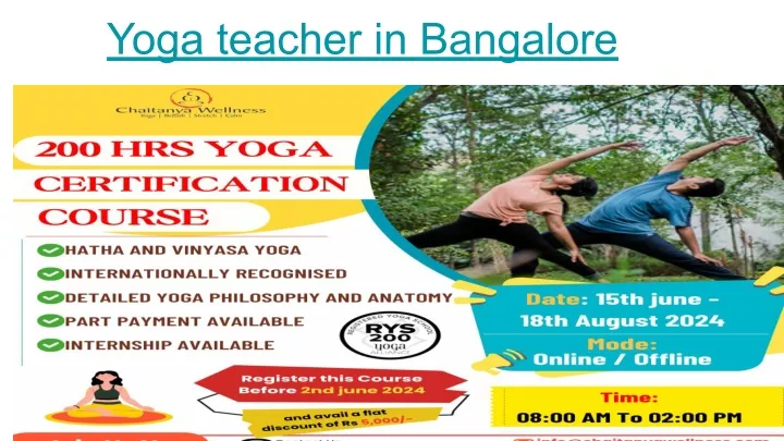 Ppt - Yoga Teacher In Bangalore 2 Powerpoint Presentation, Free 