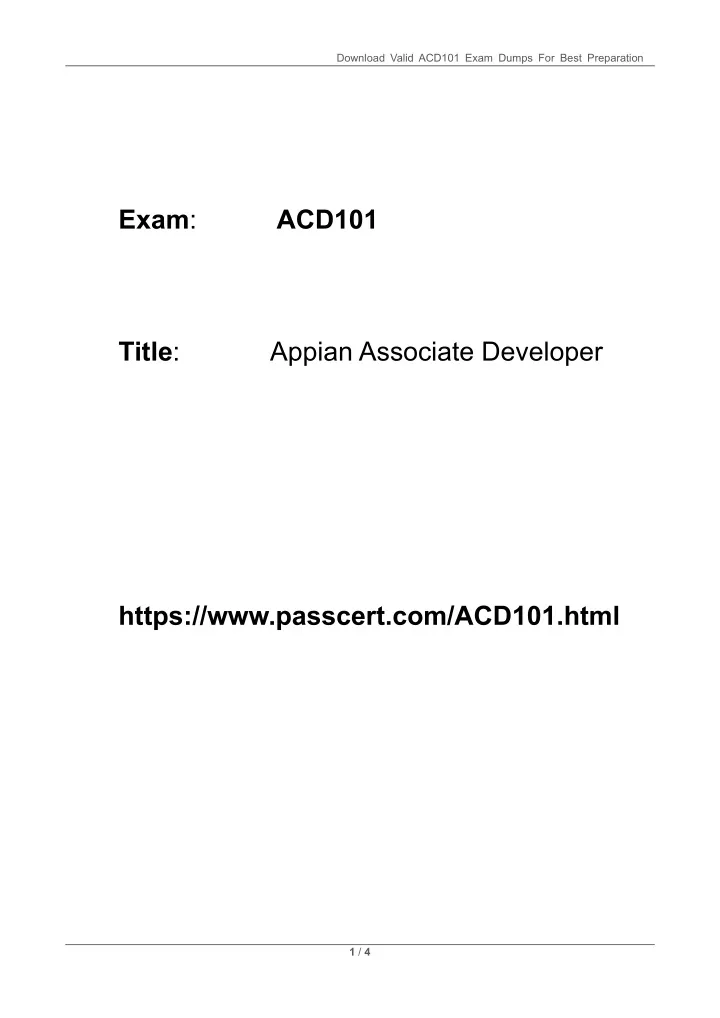 download valid acd101 exam dumps for best