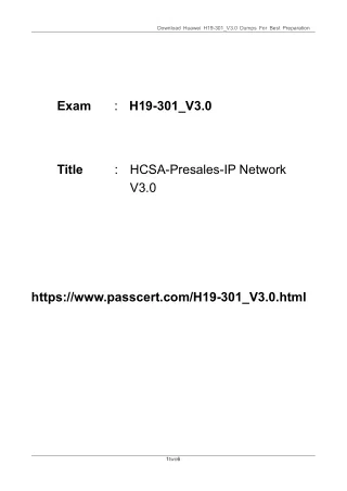 download huawei h19 301 v3 0 dumps for best