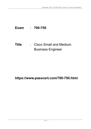 download cisco 700 750 exam dumps for best