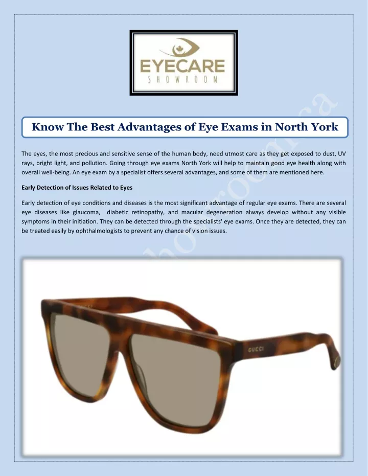 know the best advantages of eye exams in north