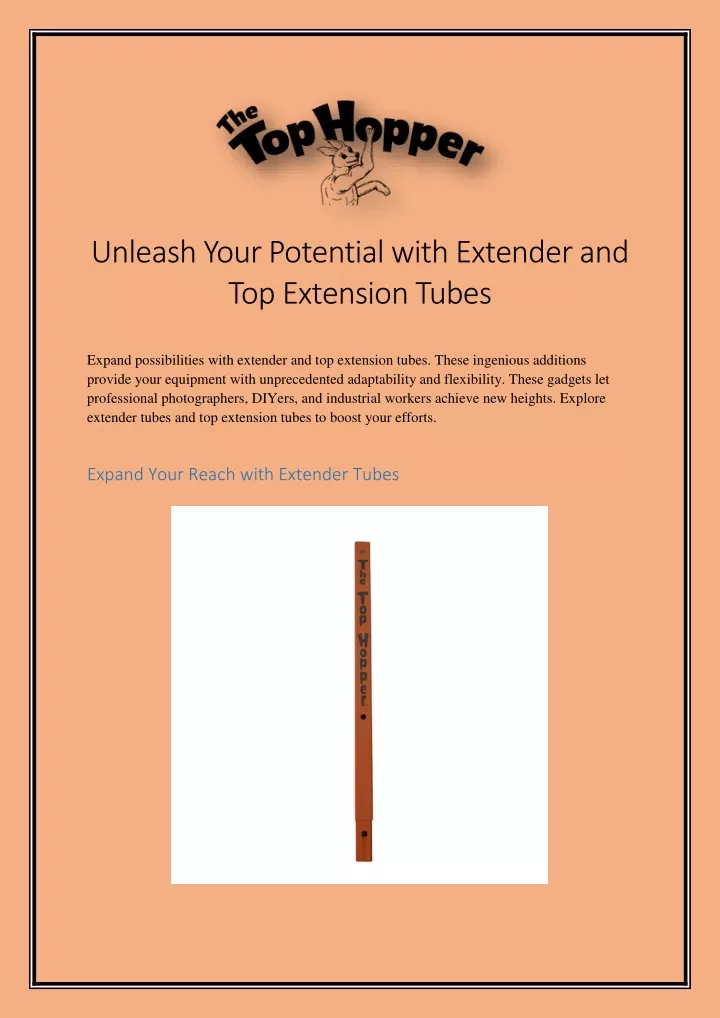 unleash your potential with extender