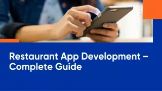 Restaurant App Development – Complete Guide