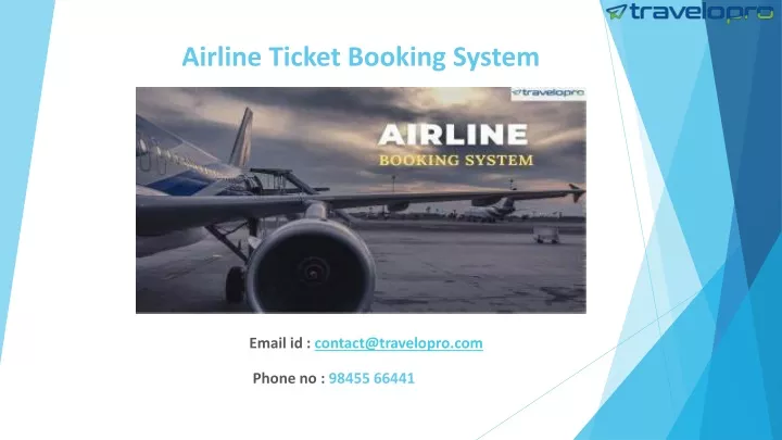 airline ticket booking system