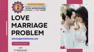 LOVE MARRIAGE PROBLEM | Astrologer MD Sharma