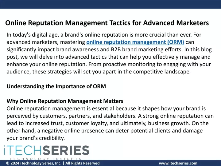 online reputation management tactics for advanced