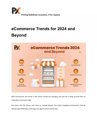 eCommerce Trends for 2024 and Beyond