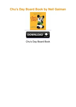Chu's Day Board Book by Neil Gaiman