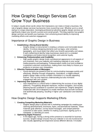 how graphic design services can grow your business