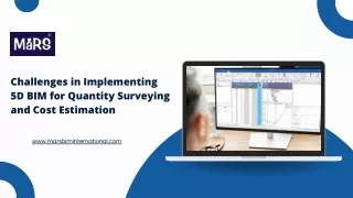 Challenges in Implementing 5D BIM for Quantity Surveying and Cost Estimation