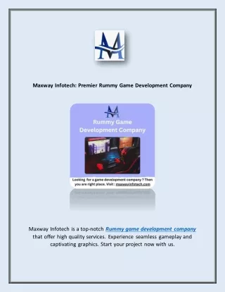 maxway infotech premier rummy game development
