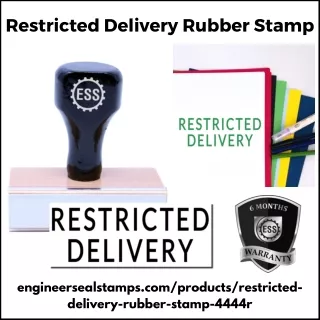 Restricted Delivery Rubber Stamp