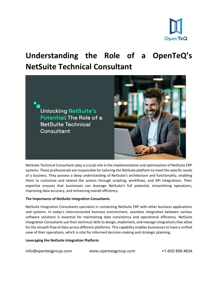 understanding the role of a openteq s netsuite