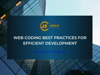 Web Coding Best Practices for Efficient Development