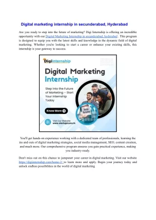 Digital marketing internship in secunderabad, Hyderabad (1)