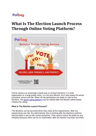 what is the election launch process through