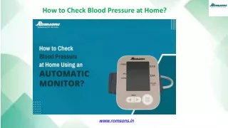 How to Check Blood Pressure at Home?