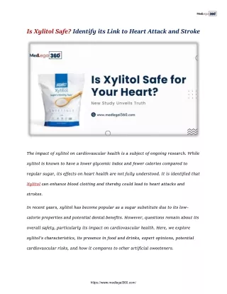 Is Xylitol Safe? Identify its Link to Heart Attack and Stroke