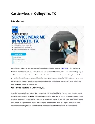 car services in colleyville tx