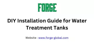 DIY Installation Guide for Water Treatment Tanks