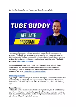 join the tubebuddy partner program and begin
