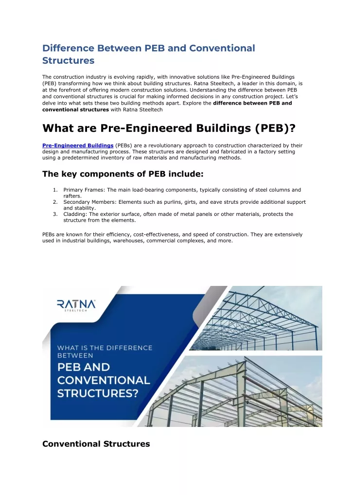 difference between peb and conventional