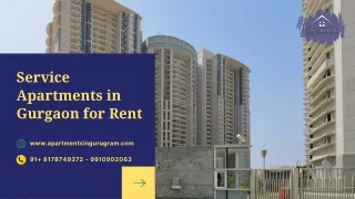 Step into Luxury Service Apartment in Gurgaon on Rent